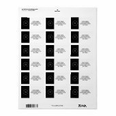 Monogram Initiaal zwart hoog gekleurd Etiket (Full Sheet)