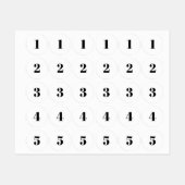 Monogram initiaal/zwart-wit getal aanpassen labels (Vel)