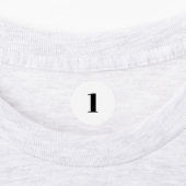 Monogram initiaal/zwart-wit getal aanpassen labels (Aangebracht)