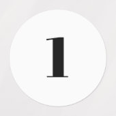 Monogram initiaal/zwart-wit getal aanpassen labels (Design 1)