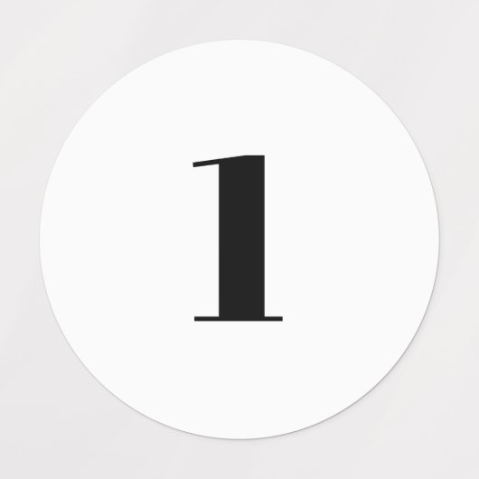 Monogram initiaal/zwart-wit getal aanpassen labels (Design 1)