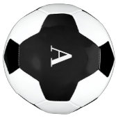 Monogram Initiaal zwart Witte Aangepaste Naam Cade Voetbal (Gedraaid)