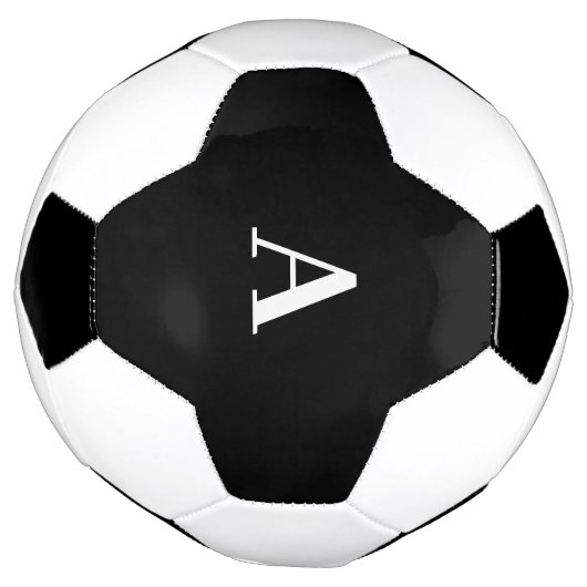 Monogram Initiaal zwart Witte Aangepaste Naam Cade Voetbal (Gedraaid)
