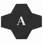 Monogram Initiaal zwart Witte Aangepaste Naam Cade Voetbal (Enkel)