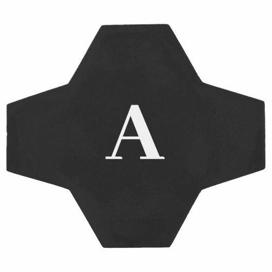 Monogram Initiaal zwart Witte Aangepaste Naam Cade Voetbal (Enkel)