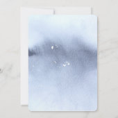 Monogram Initial Crest Dusty Blue Floral Wedding Kaart (Achterkant)