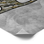 Monogram Initial D Hydrangea Flowers Poster (Hoek)