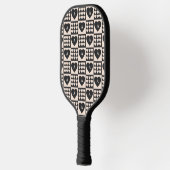 Monogram Initial Hearts Checkered Personalized Pickleball Paddle (Links)