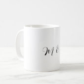 Monogram Initial Letters Wedding Gift Party Favor Koffiemok (Voorkant links)