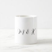 Monogram Initial Letters Wedding Gift Party Favor Koffiemok (Center)