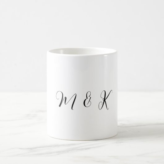 Monogram Initial Letters Wedding Gift Party Favor Koffiemok (Center)