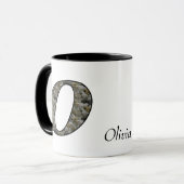 Monogram Initial O Hydrangea Flower Personalized Mok (Voorkant links)