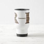 Monogram Initial R Vintage Floral Personalized Reisbeker (Center)