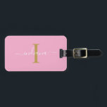 Monogram Initial Script Name Return Address Bagagelabel<br><div class="desc">Create your very own custom and personalized Monogram Initial Script Name Return Address Black Luggage Tag completely by clicking the "Personalize" button. Use the "Customize it" button to further re-arrange and format the style and placement of text. Could easily be repurpose for other special events like anniversaries, baby shower, birthday...</div>