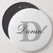 Monogram Initialen Aangepaste naam Weddenschappen Ronde Button 6,0 Cm (Voorkant /achterkant)