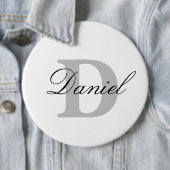 Monogram Initialen Aangepaste naam Weddenschappen Ronde Button 6,0 Cm (In situ)