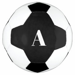 Monogram Initialen Aangepaste naam Zwart wit avor Voetbal
