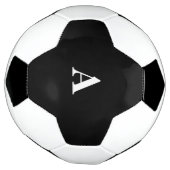 Monogram Initialen Aangepaste naam Zwart wit Gift  Voetbal (Gedraaid)