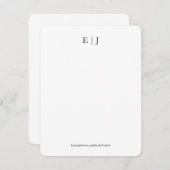 Monogram Initialen Aangepaste verticale Notitiekaartje (Voorkant / Achterkant)