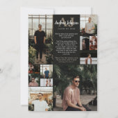 Monogram Initialen Afstuderen Aankondiging voor jo (Achterkant)