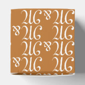 Monogram Initialen bruin brons aanpassen Bedankdoosjes (Bovenkant)