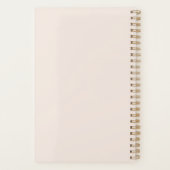 Monogram Initialen Business Blush Gold Script Naam Planner (Achterkant)