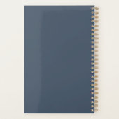 Monogram Initialen Business Gold Script Navy Planner (Achterkant)