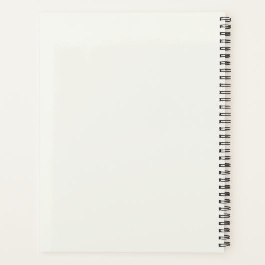 Monogram Initialen Business Planner Ivoor Script (Achterkant)