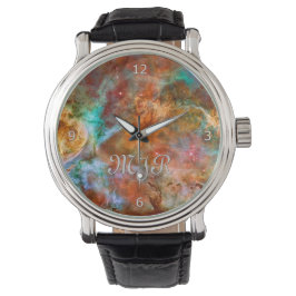 Monogram initialen - Carina Nebula, Argo Navis Horloge