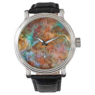 Monogram initialen - Carina Nebula, Argo Navis Horloge
