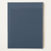 Monogram Initialen Chic Navy Gold Business Planner (Achterkant)