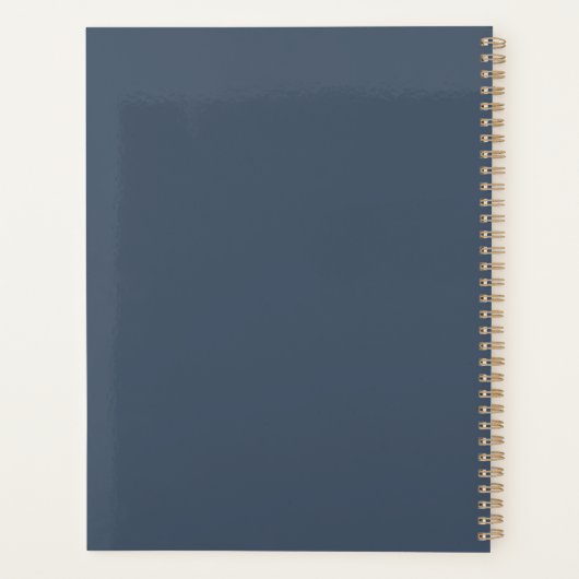 Monogram Initialen Chic Navy Gold Business Planner (Achterkant)