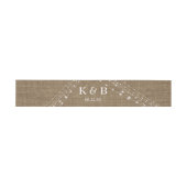 Monogram Initialen Datum w / Burlap & Light String Uitnodigingen Wikkel (Vlak)