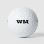 Monogram Initialen Eenvoudige Vette tekst Sportlet Golfballen (Voorkant)