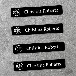 Monogram initialen en textiel labels