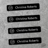 Monogram initialen en textiel labels