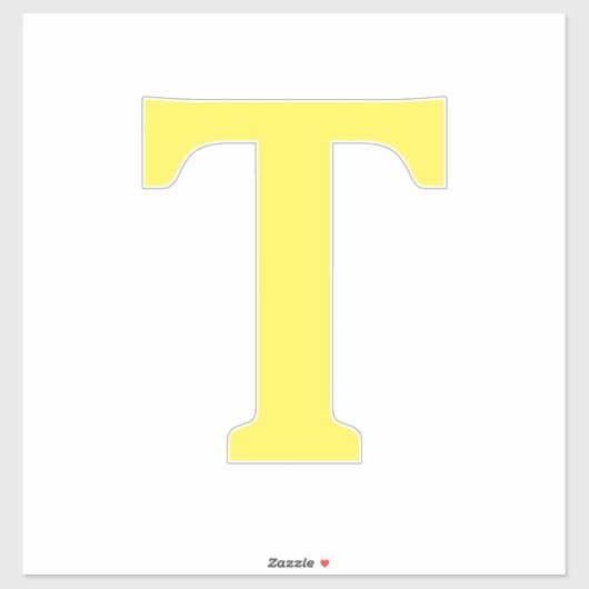 Monogram Initialen geel vet aangepaste naam trendy Sticker (Vel)