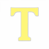 Monogram Initialen geel vet aangepaste naam trendy Sticker (Voorkant)