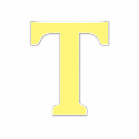 Monogram Initialen geel vet aangepaste naam trendy Sticker (Voorkant)