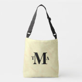 Monogram Initialen Gele Waterverf Crossbody Tas (Voorkant)