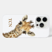 Monogram Initialen Giraffe Schattigee Schattige Wa Case-Mate iPhone Case (Achterkant (horizontaal))