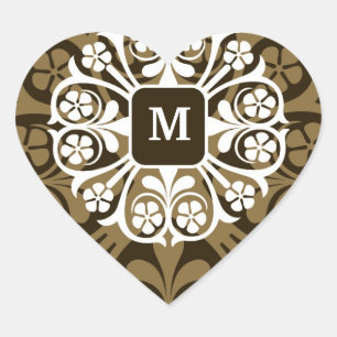 Monogram Initialen Gouden Hart Stickers