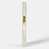 Monogram Initialen goudgeel wit marmer Case-Mate iPhone Case (Achterkant / Rechts)