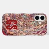 Monogram initialen kleurrijke abstracte patroongir Case-Mate iPhone case (Achterkant (horizontaal))