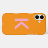 Monogram Initialen Letter Sinaasappel Roze Aangepa Case-Mate iPhone Case (Achterkant (horizontaal))