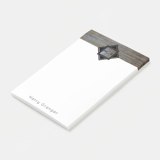 Monogram Initialen Masculine voor jongens | Rustis Post-it® Notes (Schuin)