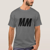Monogram Initialen met eigen naam Modern Plain Min T-shirt (Voorkant)