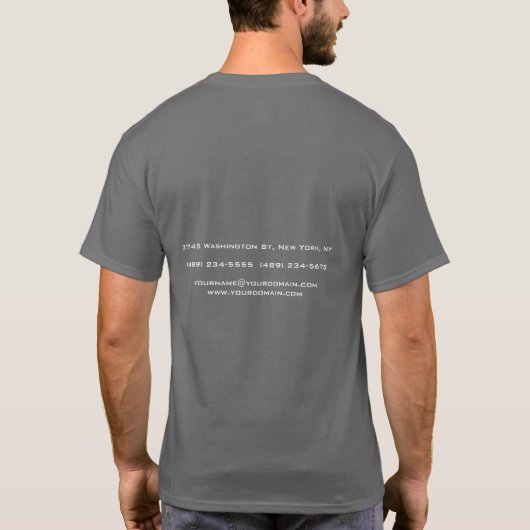 Monogram Initialen met eigen naam Modern Plain Min T-shirt (Achterkant)