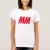 Monogram Initialen met eigen naam Modern Plain Min T-shirt (Voorkant)