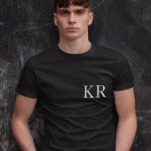 Monogram Initialen | Modern Black Elegant T-Shirt
